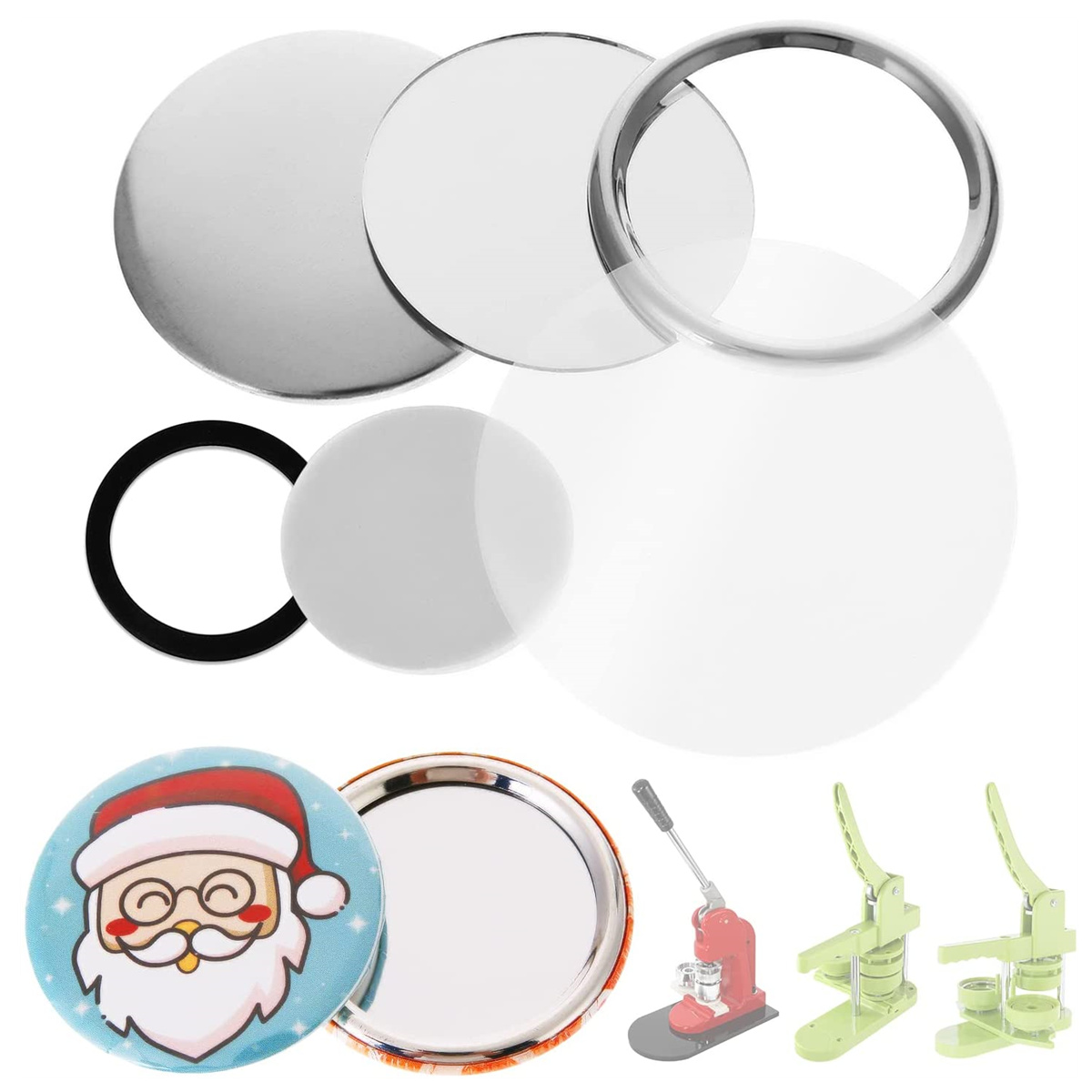 Blank Mirror Badge Button Part - Button Badge Blank recension och pris