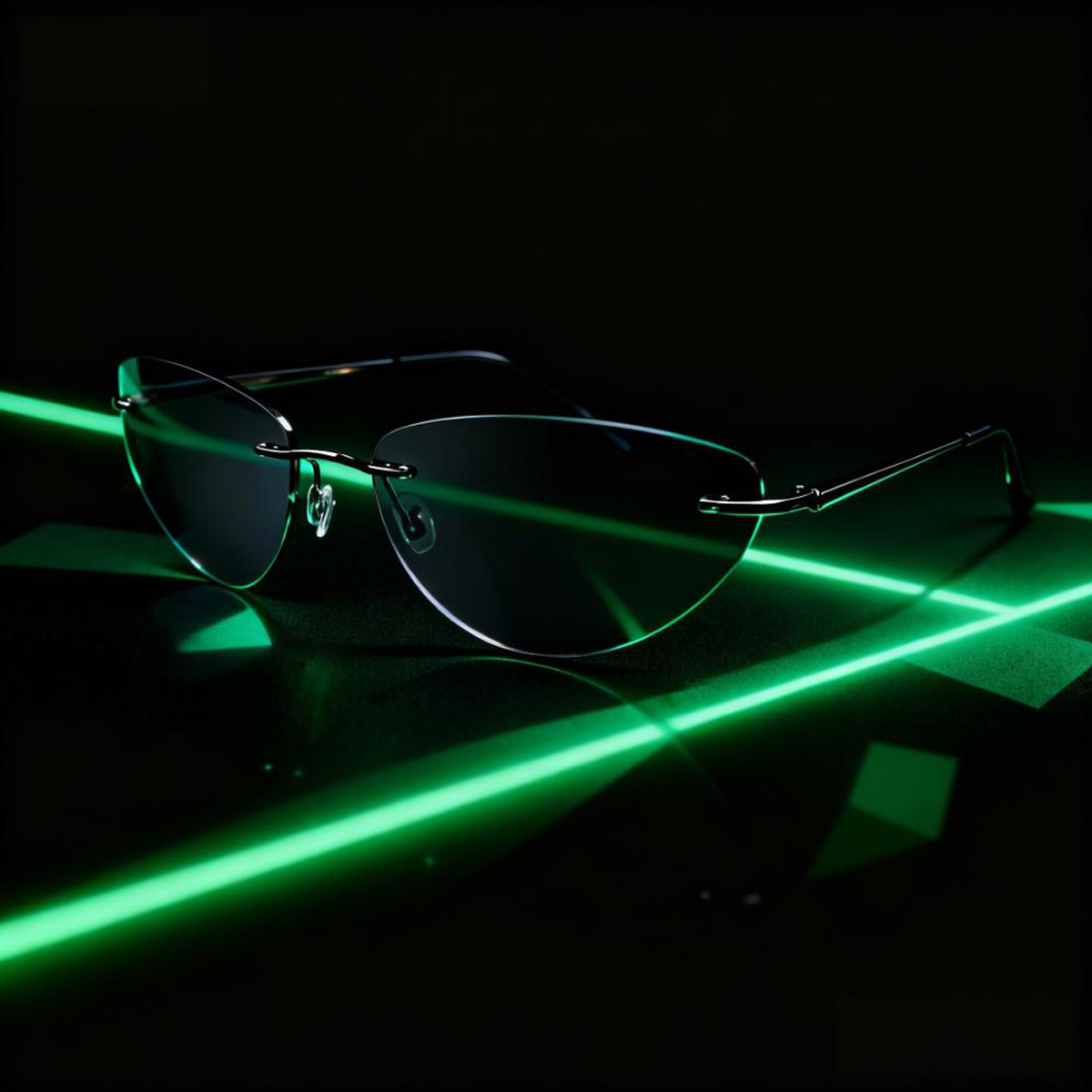 Fashion Rimless Sunglasses, Ca - Metal Photo Panel recension och pris