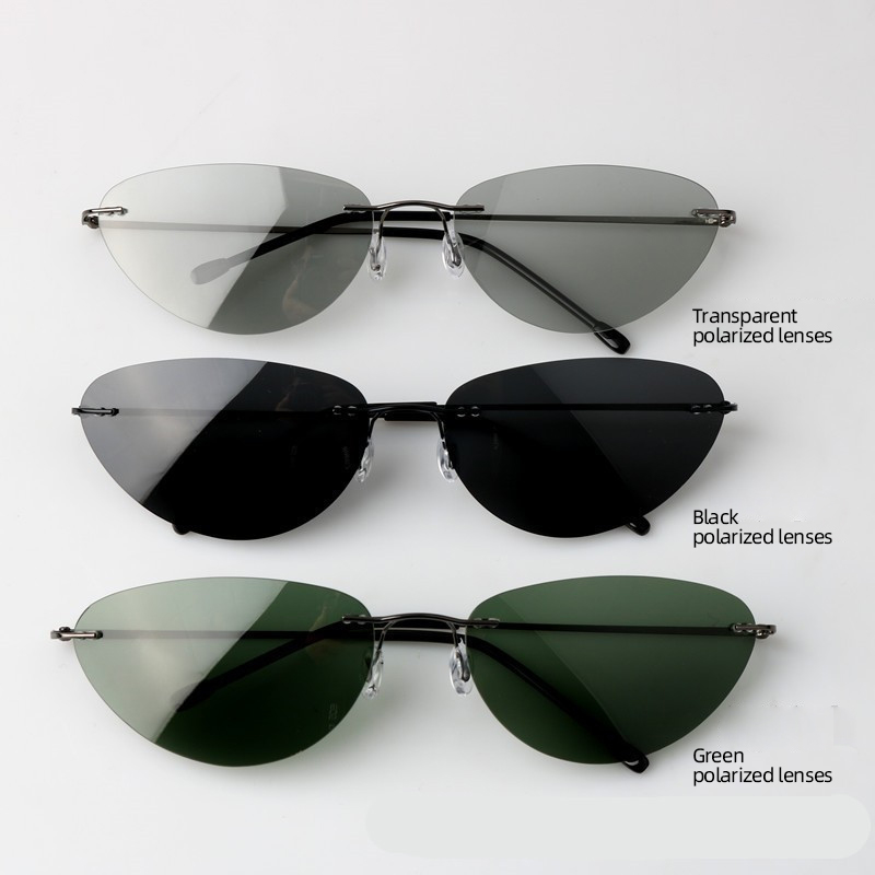 Fashion Rimless Sunglasses, Ca - Metal Photo Panel recension och pris