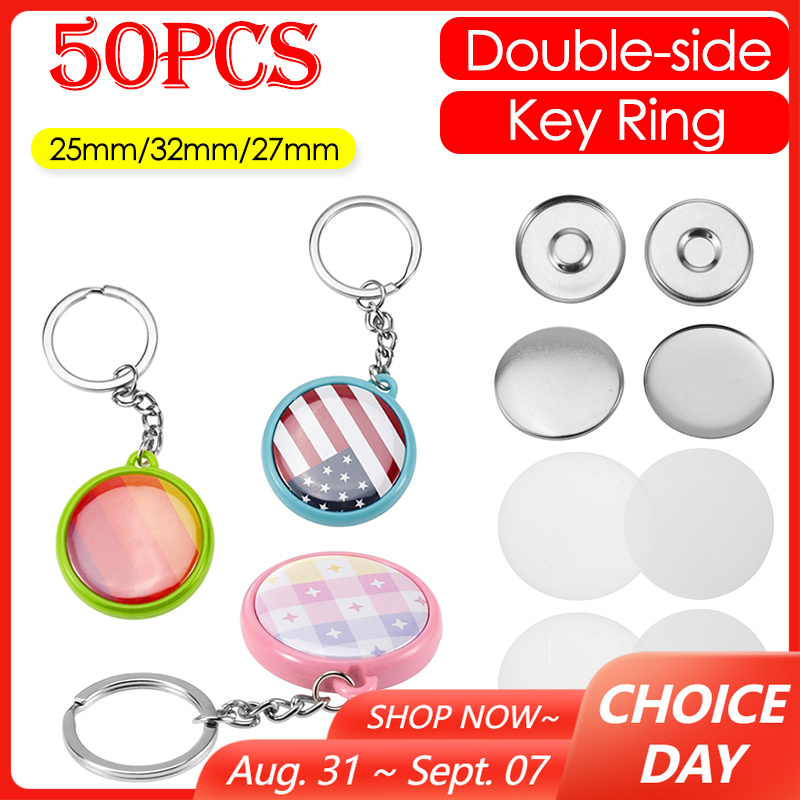 50pcs/Set 25mm 32mm 37mm Doubl - Button Badge Blank recension och pris