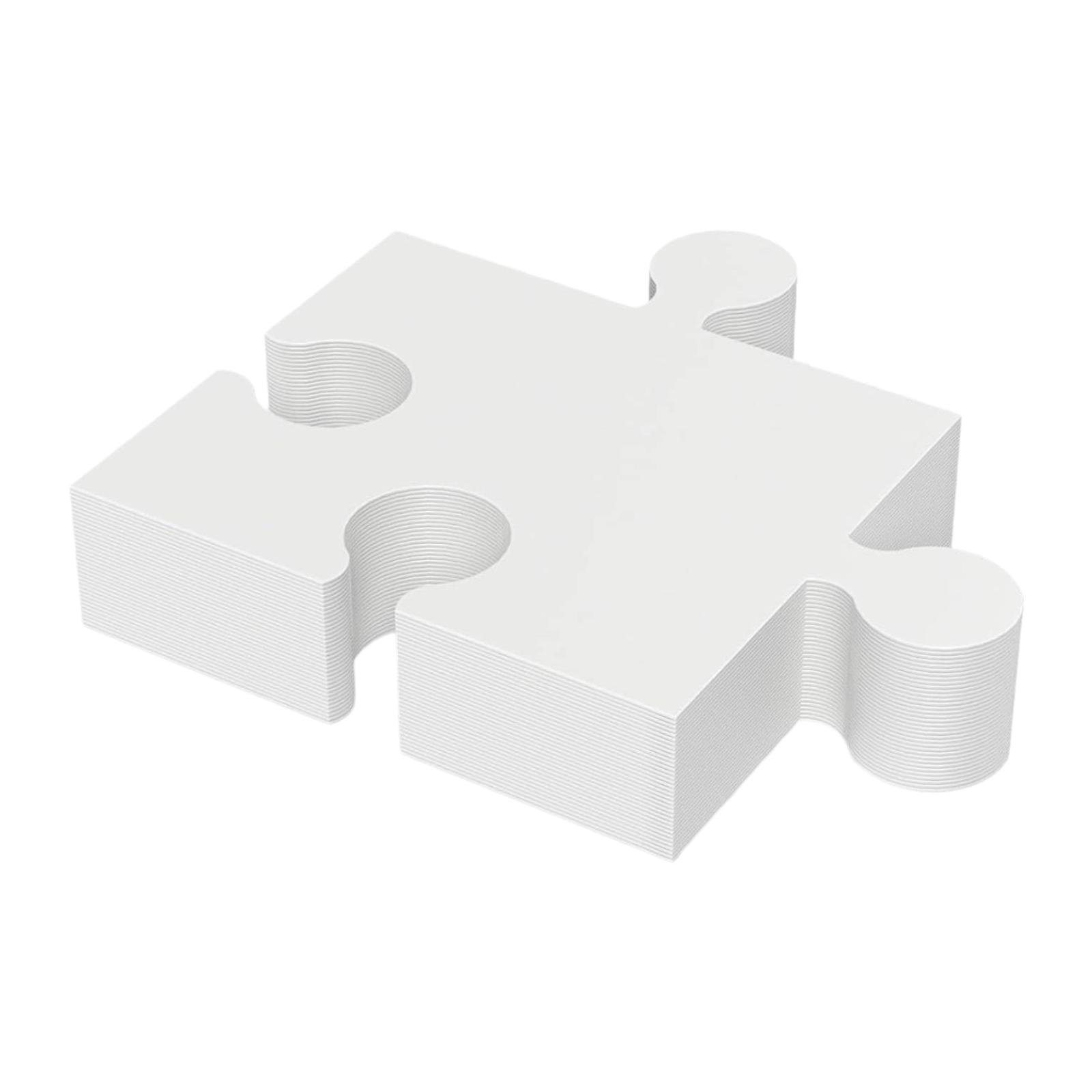 White Cardboard Puzzle Set Bla - Puzzle Blank White recension och pris